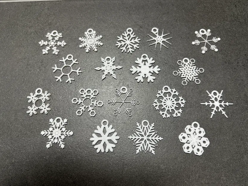 Bộ sưu tập Hoa Tuyết có vòng treo lớn để trang trí cây thông Noel - Image 1