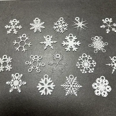 Bộ sưu tập Hoa Tuyết có vòng treo lớn để trang trí cây thông Noel