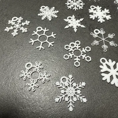 Bộ sưu tập Hoa Tuyết có vòng treo lớn để trang trí cây thông Noel