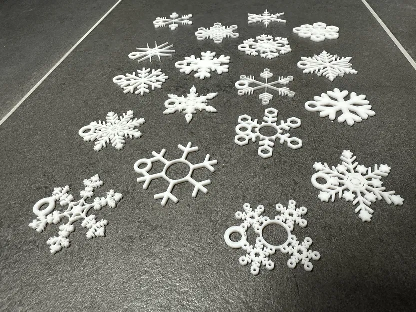 Bộ sưu tập Hoa Tuyết có vòng treo lớn để trang trí cây thông Noel - Image 4