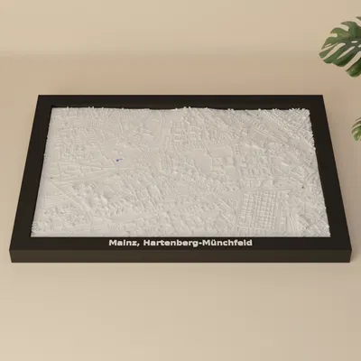 Mô hình địa hình thu nhỏ 3D Mainz, Hartenberg-Münchfeld - Đức