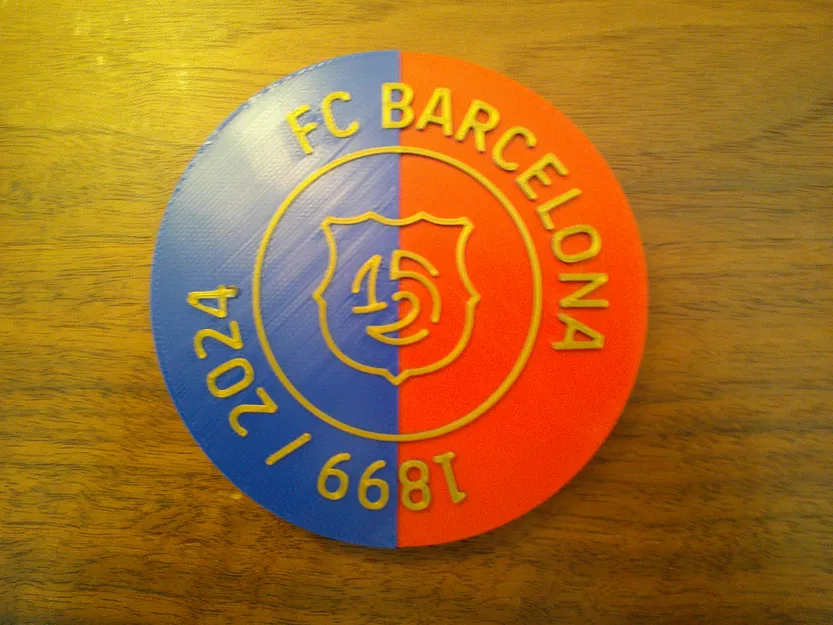 Logo FC Barcelona Kỷ Niệm 125 Năm - Đế Lót Ly hoặc Biển Trang Trí - Image 1