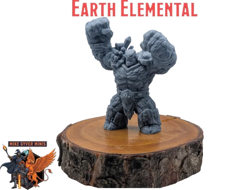 Earth Elemental - Miniature Sẵn Sàng In bởi Mike Gyver Minis - Image 1