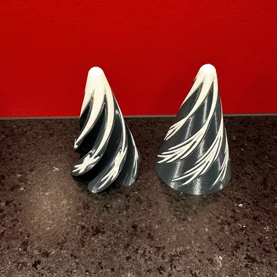 Mô hình bông tuyết Giáng sinh xoắn ốc xuyên suốt