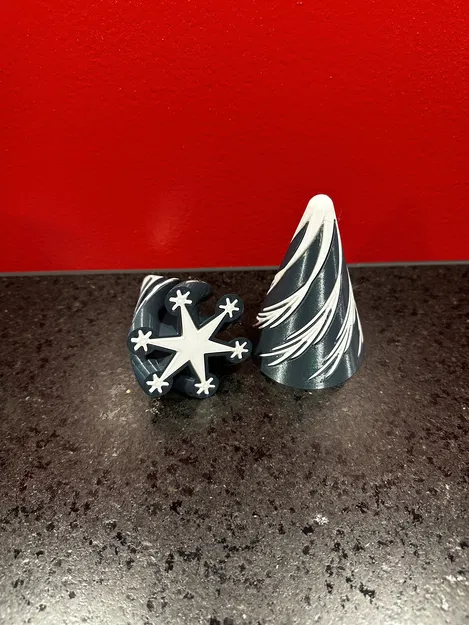 Mô hình bông tuyết Giáng sinh xoắn ốc xuyên suốt - Image 2