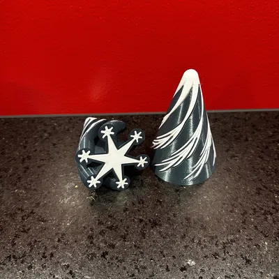 Mô hình bông tuyết Giáng sinh xoắn ốc xuyên suốt