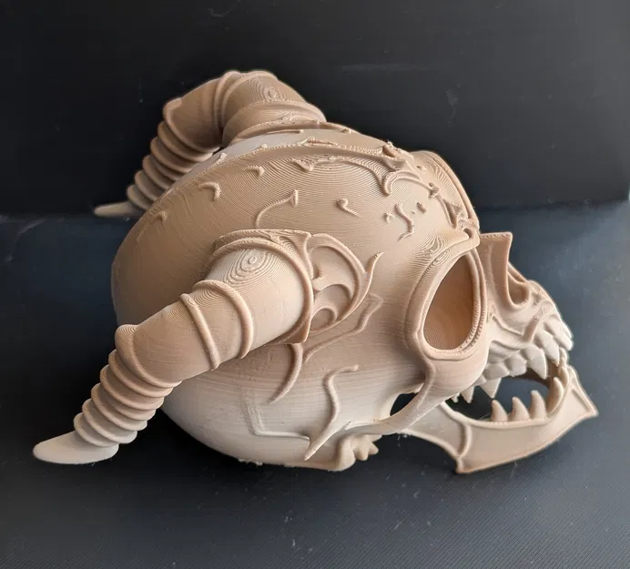 Đầu Lâu Quái Vật Vùng Vực Sâu – Bản In Fantasy Gothic - Image 2