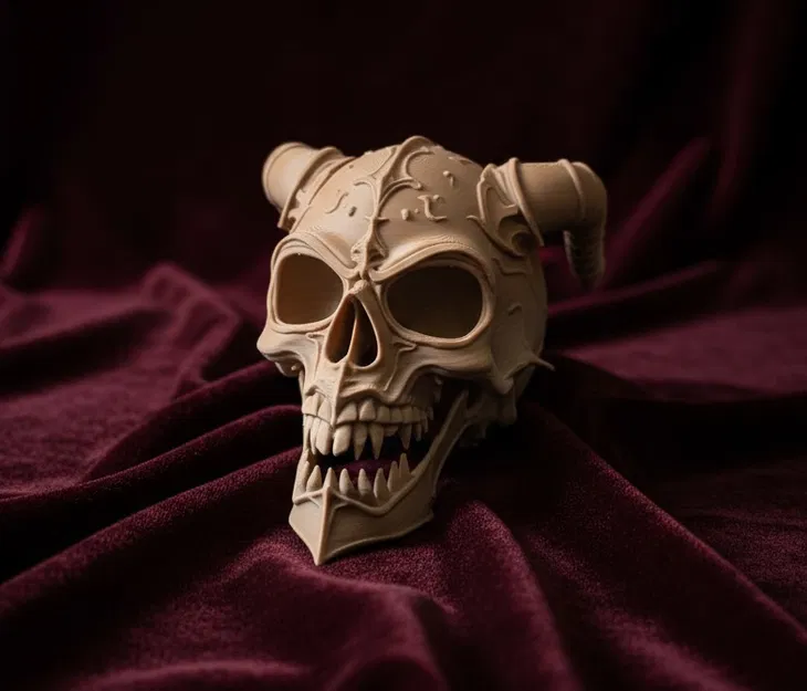 Đầu Lâu Quái Vật Vùng Vực Sâu – Bản In Fantasy Gothic - Image 5