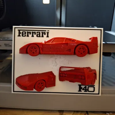 Mô hình 3D Ferrari F40 - Xe Thể Thao Huyền Thoại