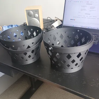 Rổ tròn có tay cầm cho bé - Dễ in, có 2 phiên bản