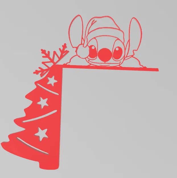 Stitch Trang Trí Góc Cửa Noel - Image 1