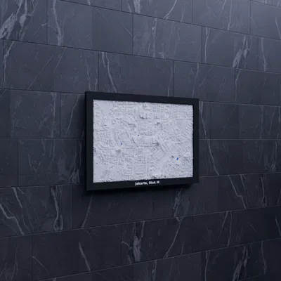 Mô hình thu nhỏ địa hình Jakarta, Blok M, Indonesia - In 3D
