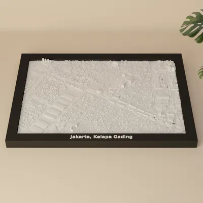 Mô hình thu nhỏ địa hình 3D Jakarta, Kelapa Gading, Indonesia