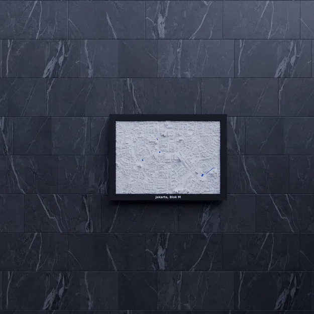 Mô hình thu nhỏ địa hình Jakarta, Blok M, Indonesia - In 3D - Image 7