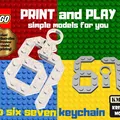 Móc khóa Lego số sáu bảy - Thumbnail 1