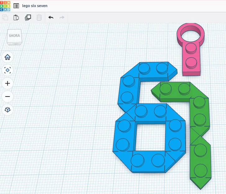 Móc khóa Lego số sáu bảy - Image 2