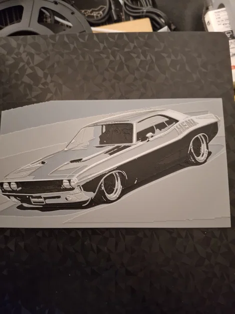 Mô hình 3D Dodge Challenger Hueforge - Image 1