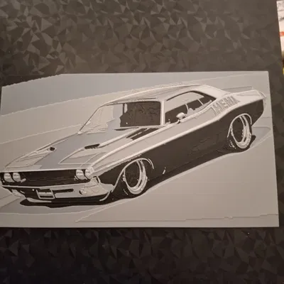 Mô hình 3D Dodge Challenger Hueforge