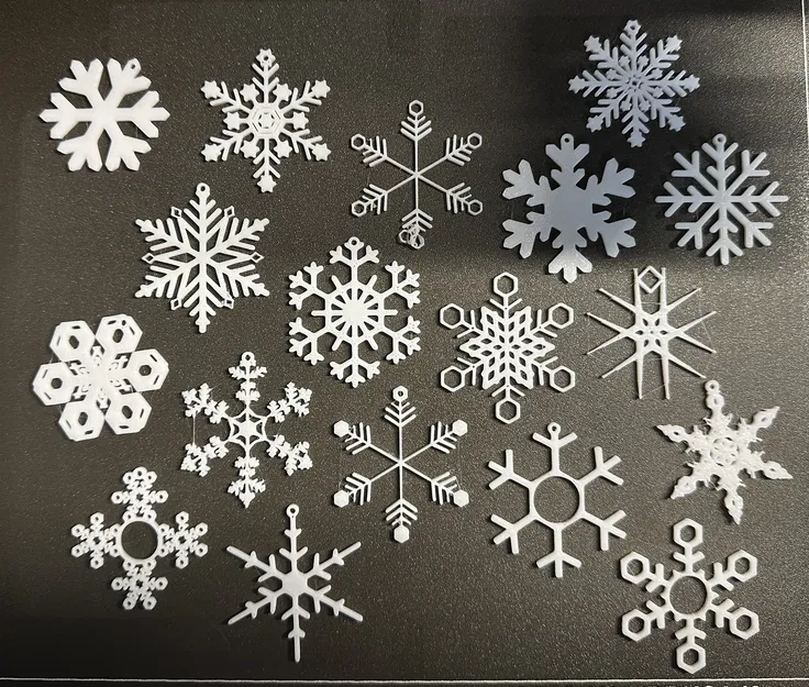 Bộ Sưu Tập Bông Tuyết Có Vòng Treo Nhỏ Để Trang Trí Cây Thông Noel - Image 1