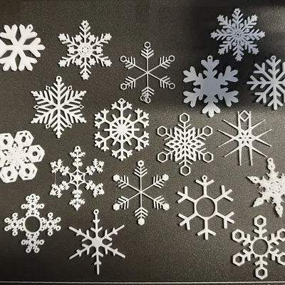 Bộ Sưu Tập Bông Tuyết Có Vòng Treo Nhỏ Để Trang Trí Cây Thông Noel