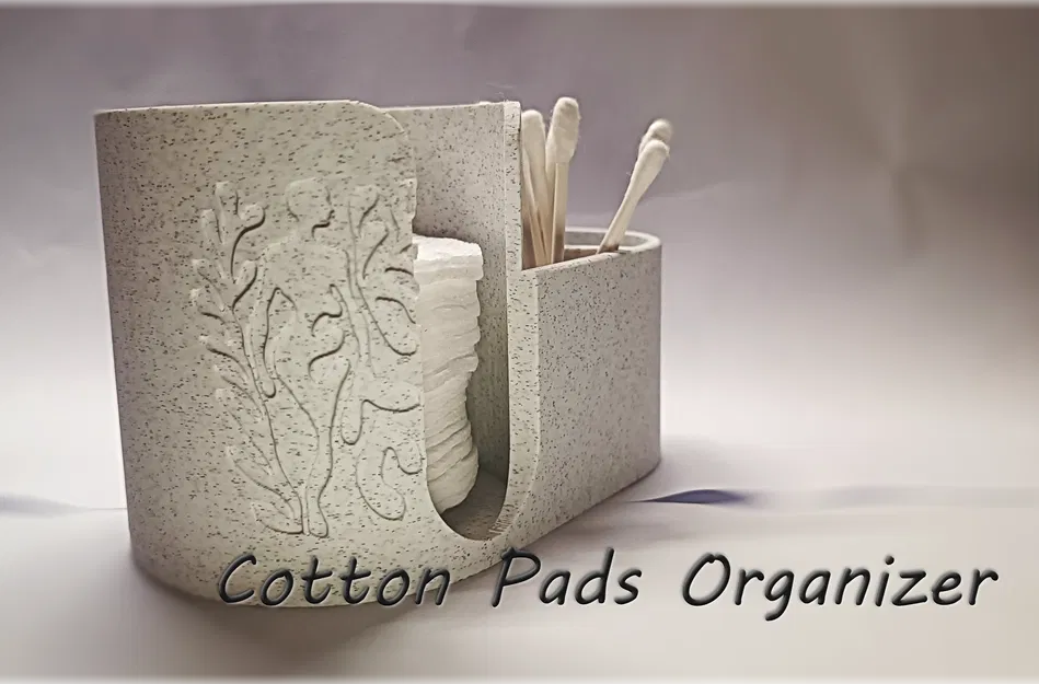 Kệ Tắm Tối Giản 2-in-1: Hộp Đựng Bông Tẩy Trang & Tăm Bông - Image 1