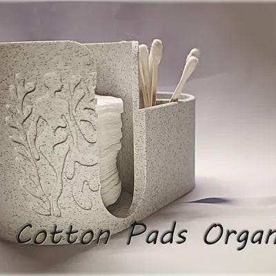 Kệ Tắm Tối Giản 2-in-1: Hộp Đựng Bông Tẩy Trang & Tăm Bông