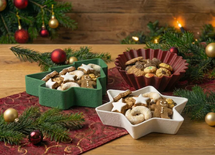 Bộ Tô Kẹo Giáng Sinh - Cây & Sao - Image 1