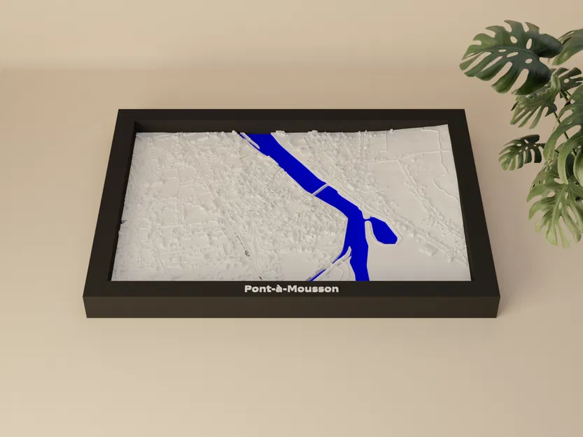Mô hình thu nhỏ địa hình 3D Pont-à-Mousson, Pháp - Image 2