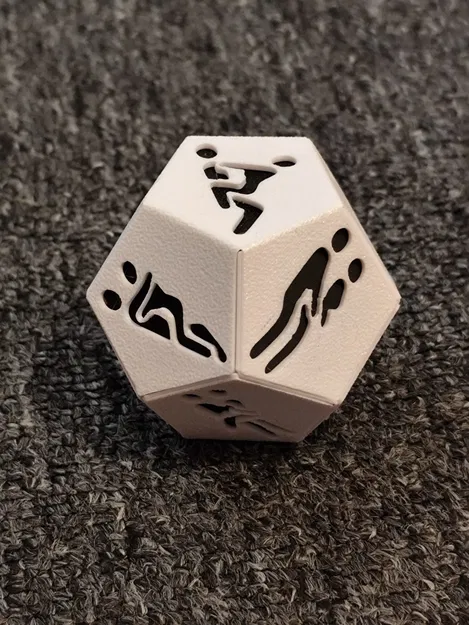 Xúc Xắc Tình Dục Hình Mười Hai Mặt – Không Keo, Không Đa Sắc, Mặt Gắn Kẹp - Image 1