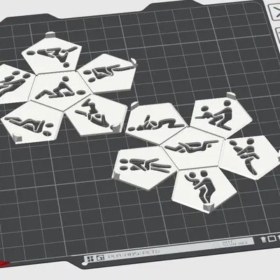 Xúc Xắc Tình Dục Hình Mười Hai Mặt – Không Keo, Không Đa Sắc, Mặt Gắn Kẹp