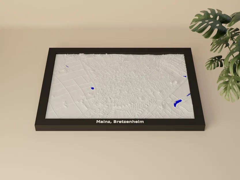 Mô hình thu nhỏ địa hình 3D Mainz, Bretzenheim, Đức - Image 3