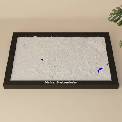 Mô hình thu nhỏ địa hình 3D Mainz, Bretzenheim, Đức