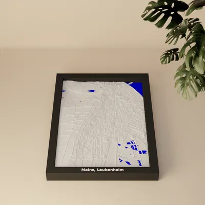 Mô hình thu nhỏ địa hình 3D Mainz, Laubenheim, Đức