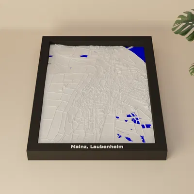Mô hình thu nhỏ địa hình 3D Mainz, Laubenheim, Đức