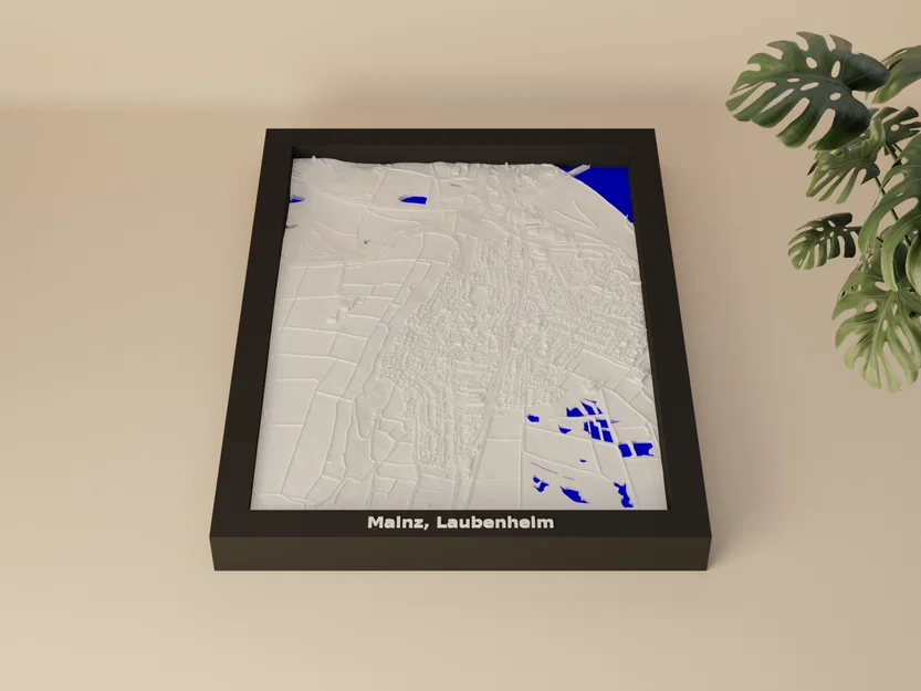 Mô hình thu nhỏ địa hình 3D Mainz, Laubenheim, Đức - Image 3
