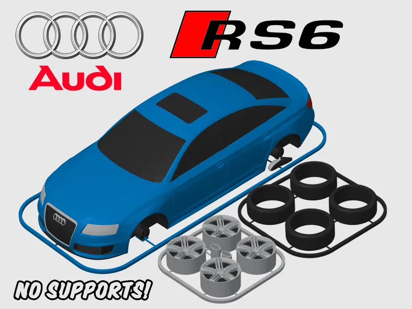 Audi RS6 Limousine Kit Card (Tỷ lệ 1:24) - Image 14