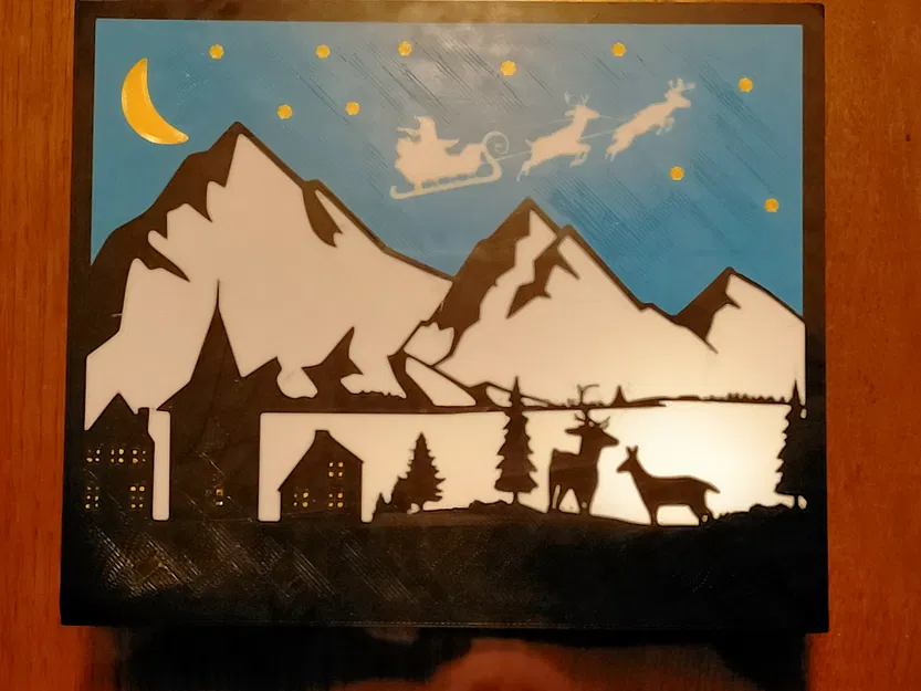 Khung cảnh Giáng Sinh Cho Hộp Đèn LED - Image 1