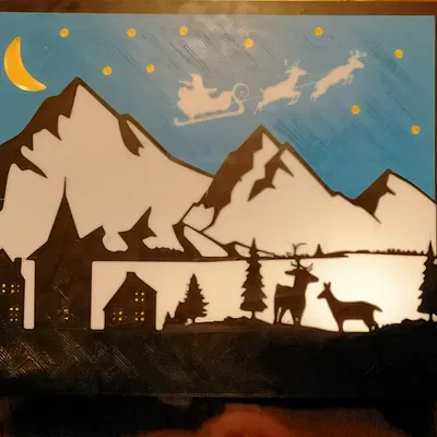 Khung cảnh Giáng Sinh Cho Hộp Đèn LED