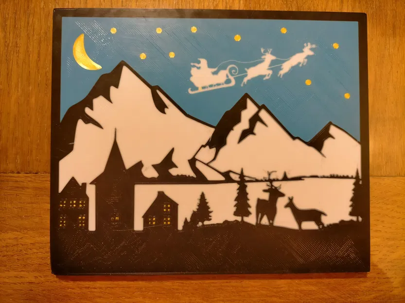 Khung cảnh Giáng Sinh Cho Hộp Đèn LED - Image 3