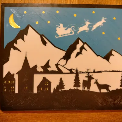 Khung cảnh Giáng Sinh Cho Hộp Đèn LED