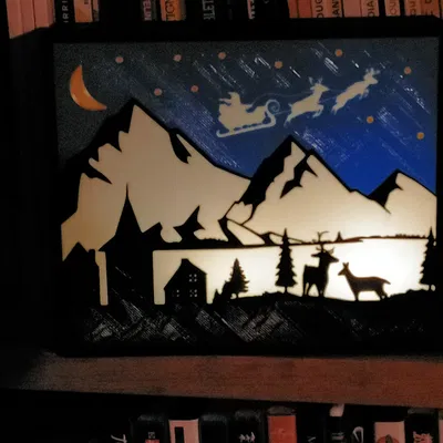 Khung cảnh Giáng Sinh Cho Hộp Đèn LED