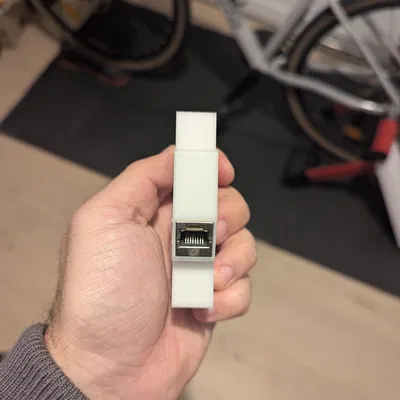 Giá Đỡ Đầu Nối RJ45 Module Ray DIN – Thiết Kế FreeCAD Tùy Chỉnh