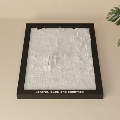 Jakarta, SCBD và Sudirman, Indonesia - Mô hình 3D thu nhỏ