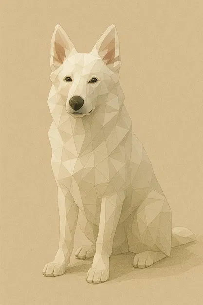 Mô hình Chó Chăn Cừu Trắng Thụy Sĩ - Image 1