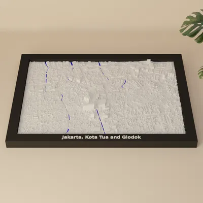 Mô hình thu nhỏ địa hình 3D Jakarta, Kota Tua và Glodok, Indonesia