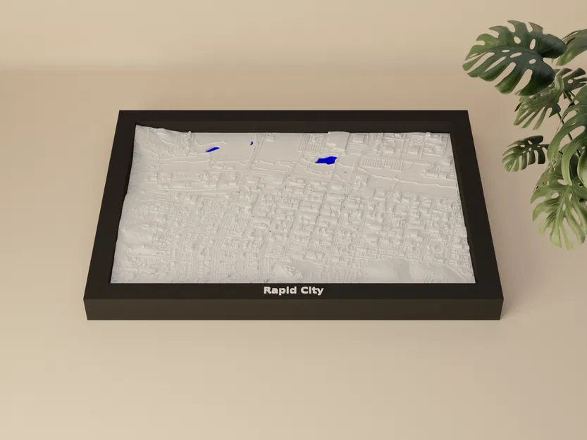 Mô hình địa hình 3D thu nhỏ của Rapid City, Hoa Kỳ - Image 1