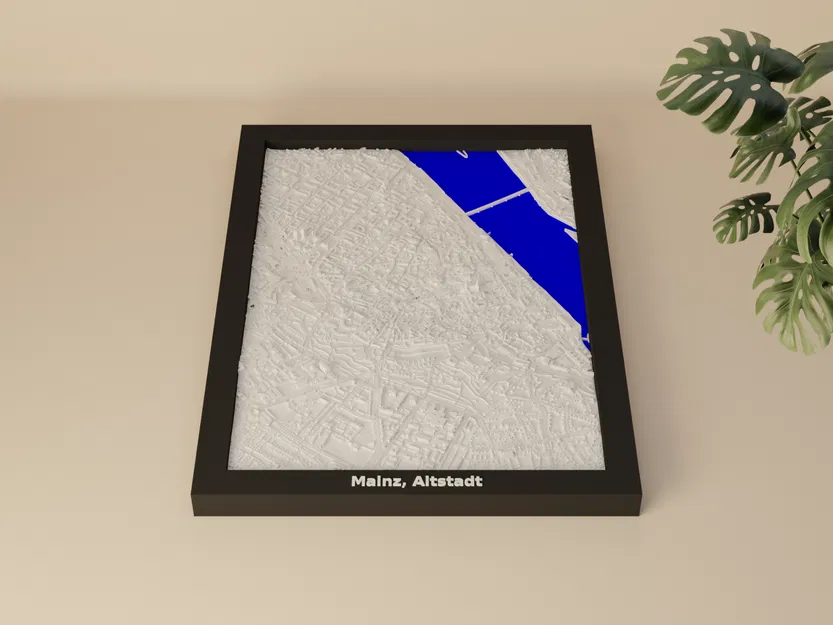 Mô hình thu nhỏ địa hình Mainz, Altstadt, Đức - In 3D - Image 1