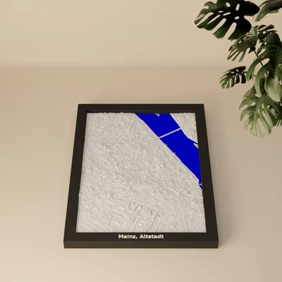 Mô hình thu nhỏ địa hình Mainz, Altstadt, Đức - In 3D