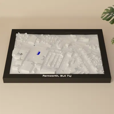 Mô hình 3D Địa hình Farnworth, BL4 7LJ, Vương quốc Anh