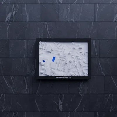 Mô hình 3D Địa hình Farnworth, BL4 7LJ, Vương quốc Anh